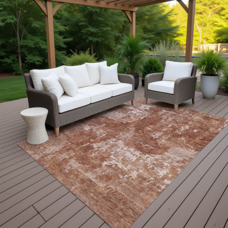 Machine Washable Indoor/Outdoor Francky ACN2361 Casual Rug, Rectangle 8' x 10'