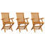 Chaise de patio pliante en teck avec coussin Dululu-164794742