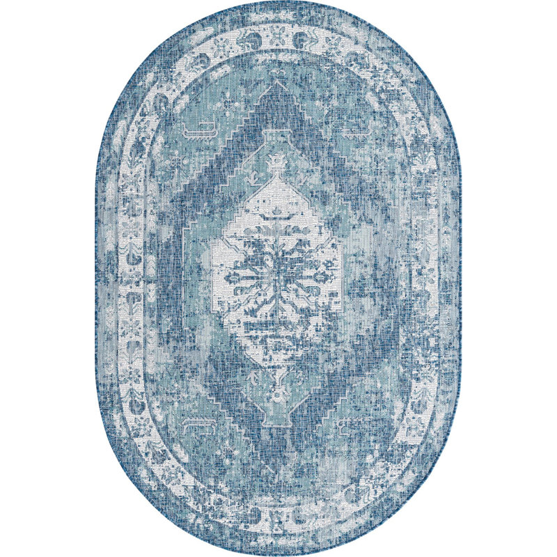 Outdoor Nile Area Rug Tidal Color, Oval 3'3" x 5'3"