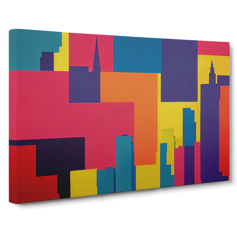 New York City Abstract Skyline Vol.1 - Wrapped Canvas, 35cm H x 50cm W x 3cm D