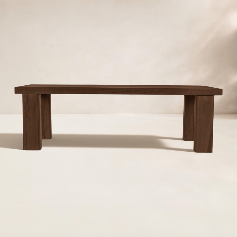 Solid Wood Teak Outdoor Bench