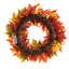 Wreath Faux Lighted Maple Polyester 24'' Wreath