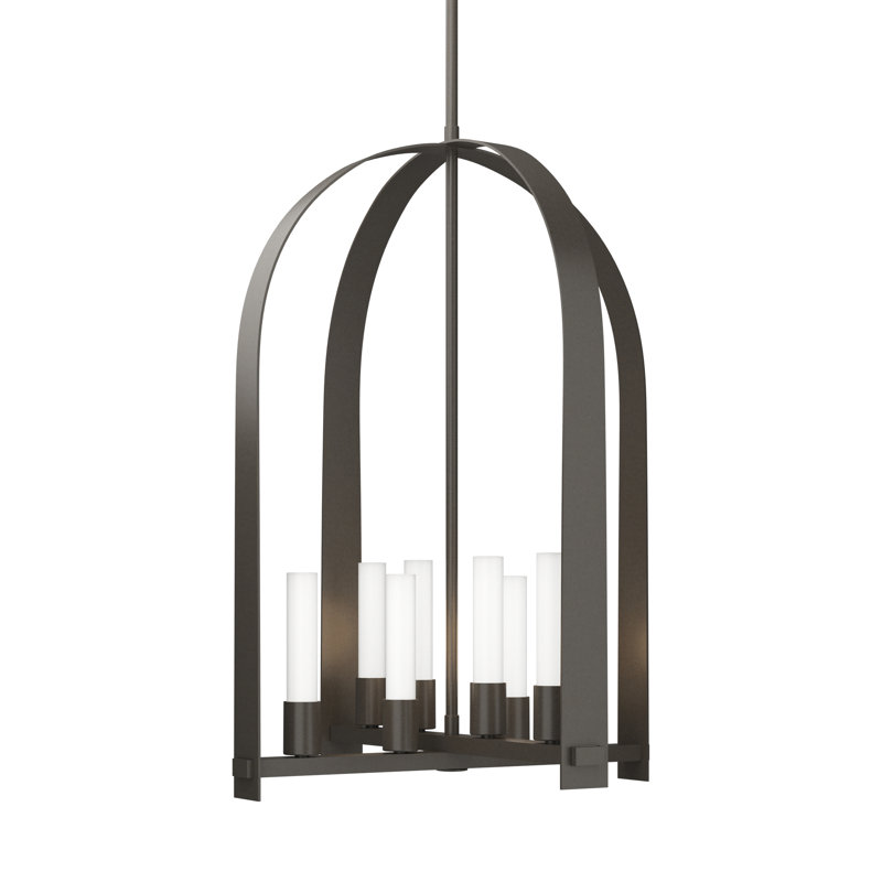 Lustre géométrique à 8 lumières Triomphe, Fumée foncée
