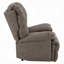 Fauteuil inclinable électrique surdimensionné Lima, capitonné moelleux en similicuir gris foncé