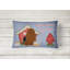 Coussin lombaire intérieur/extérieur bleu/rouge contemporain house