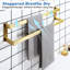 Porte-serviettes mural double en acier inoxydable brossé SUS304