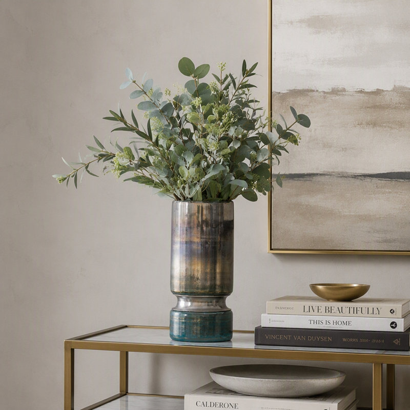 D5.1x13.2 "Vase en verre