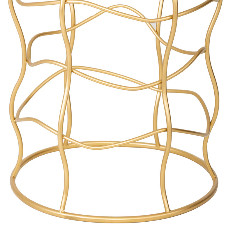 Almee Glass Top Pedestal End Table