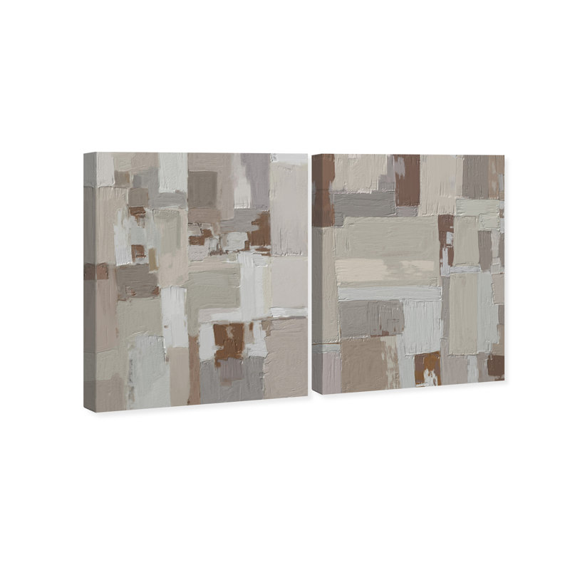 In Place Set Canvas Abstract Print by Oliver Gal, Black Frame, 16 x 20, 36"H x 45"W, Gallery Wrapped