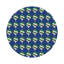 Xmas Ornament Black Vegan Leather Round Coasters-1669809427