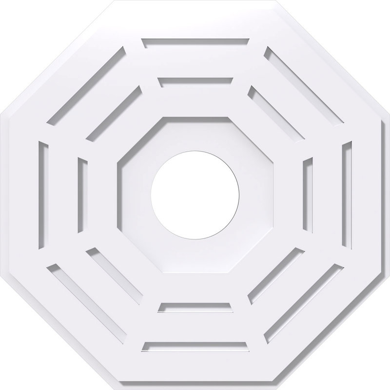 Médaillon de plafond contemporain en PVC Westin, H 1 po x l 22 po x P 22 po