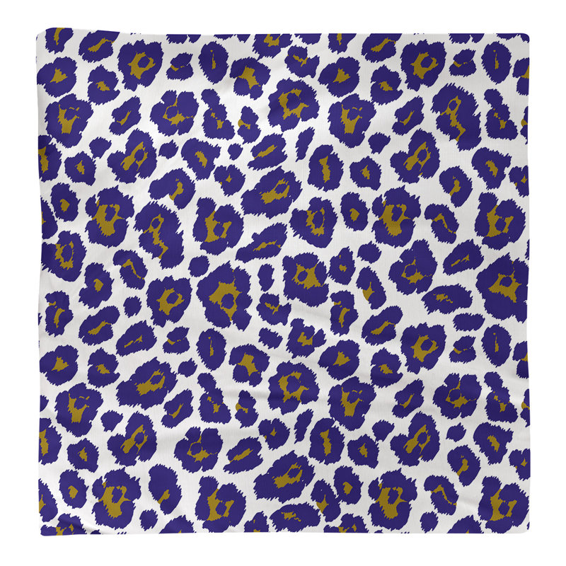 Serviette de table en coton Baltimore, Blanc/ Or métallique, 22 po x 22 po