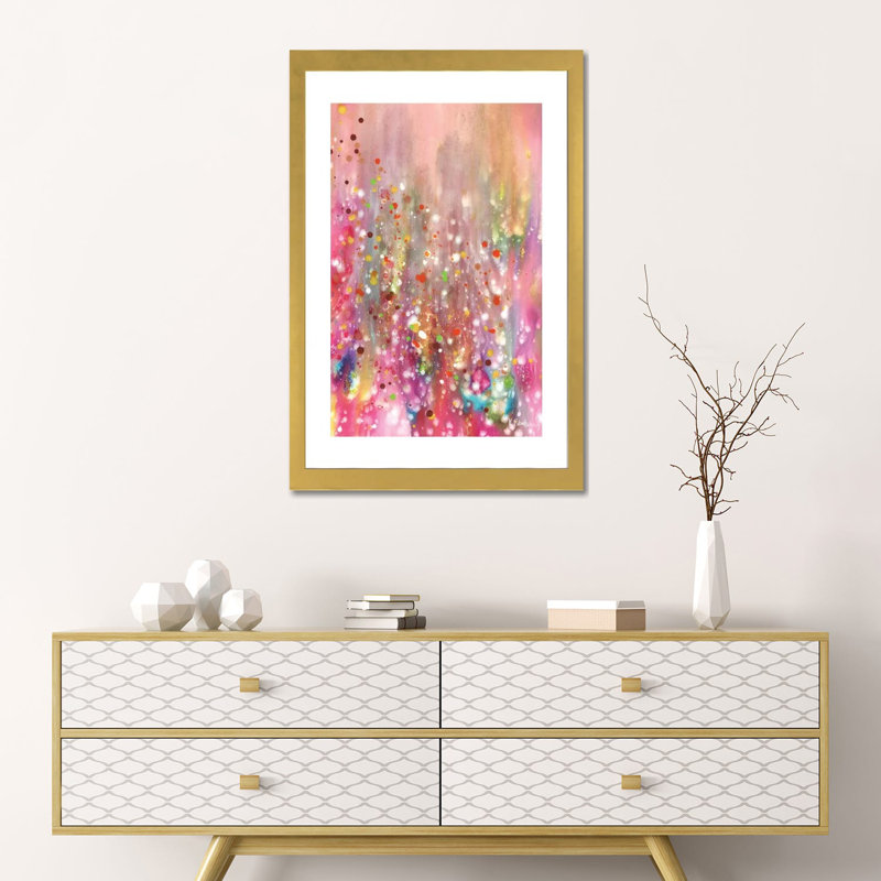 " Autumn Falls " by Kristen Pobatschnig, White, Gold Paper, 24" H x 16" W x 1" D