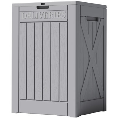 48-gallon Resin Package Delivery Box For Outside, Waterproof Storage Box With Lockable Secure by Patiowell