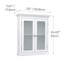 Armoire de rangement murale amovible à deux portes avec panneaux de verre Allare Allare