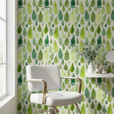 Murale naturelle feuille Shades Of Green
