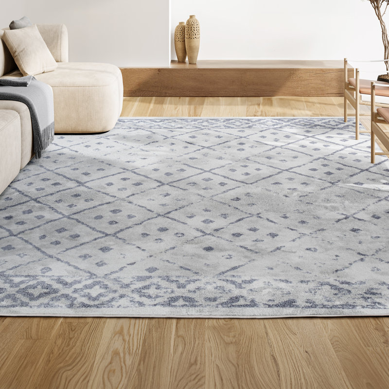 Tapis ivoire / gris Malmesbury, Rectangulaire 3 pi x 5 pi