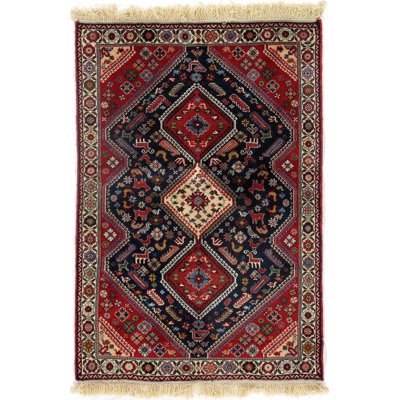 Mirelez Hand Woven Cotton and Wool Oriental Area Rug