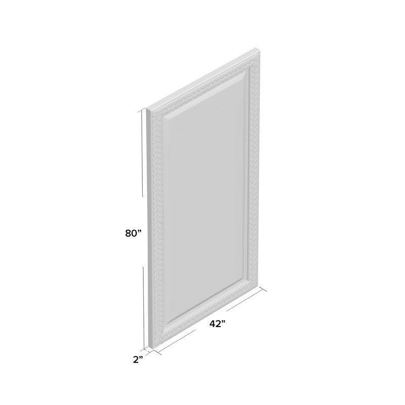 Miroir de plancher en bois tressé Deerwood