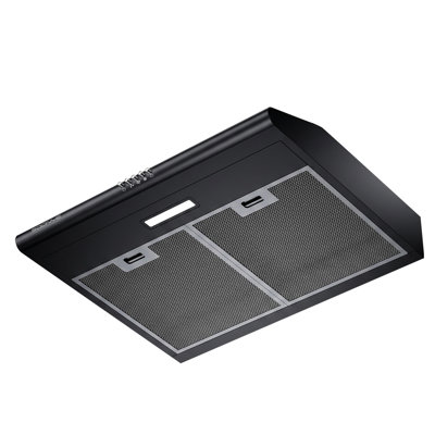Hotte sous l'armoire 30 pouces, hotte de cuisine mince en acier inoxydable convertible à conduit / sans conduit avec 3 réglages de vitesse, filtres en aluminium à 5 couches, lumières DEL