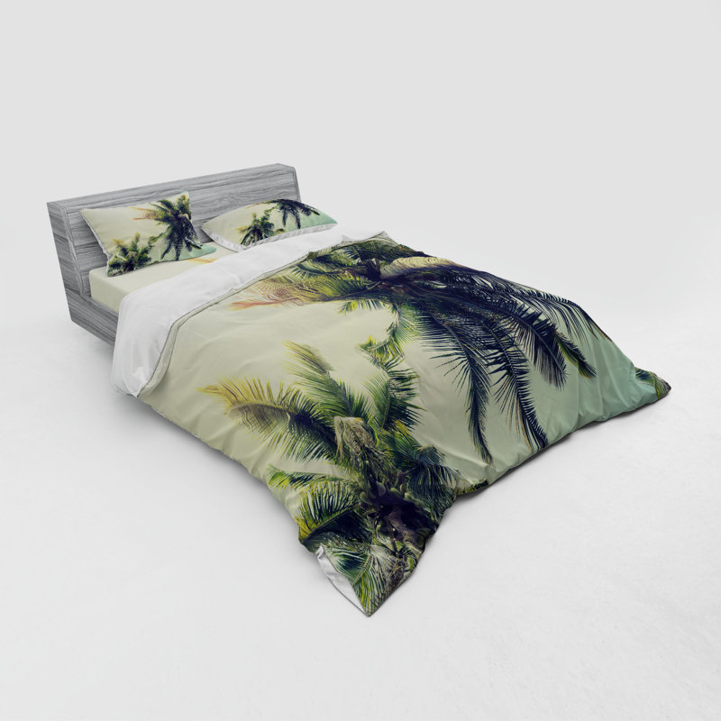 Ensemble de housse de couette palm tree