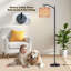 Lampe sur pied à arc avec rose romantique, bourgogne, rose, feuilles, baies et lampes sur pied avec télécommande