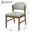 Ensemble de 2 chaises de salle à manger modernes du milieu du siècle, en bois d'hévéa pour petite cuisine-902605349