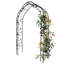 Treillis arqué en métal pour jardin - Supportant une charge, poids : 11,8 kg, hauteur : 26,9 cm, profondeur : 145,9 cm, noir. Décoration végétale libre.