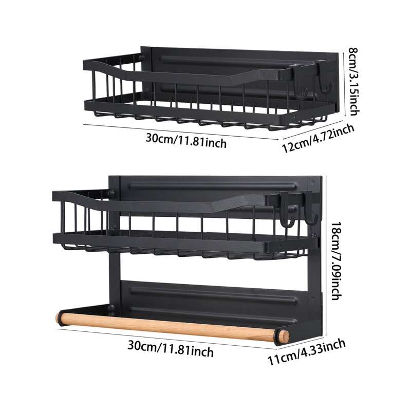 Freestanding Spice Rack, Black