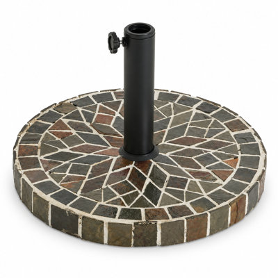 Base de parasol ronde pour mosaïque, support de poteau réglable