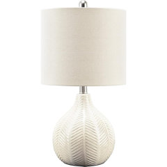 Ceramic Table Lamp With Natural Wrap White - Threshold™ : Target