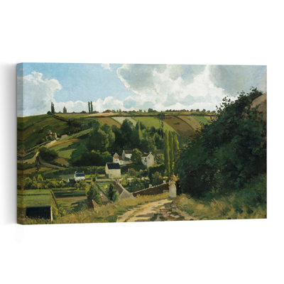 Jalais Hill à Pontoise, 1867 - Estampe d'art mural représentant un paysage rustique impressionniste contemporain.