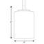 Luminaire suspendu cylindrique à 1 lumière Sarsfield-1075887399