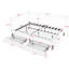 Structure de lit plateforme tapissier avec 2 tiroirs de rangement, canapé-lit réglable en velours-1406050380-1406050381
