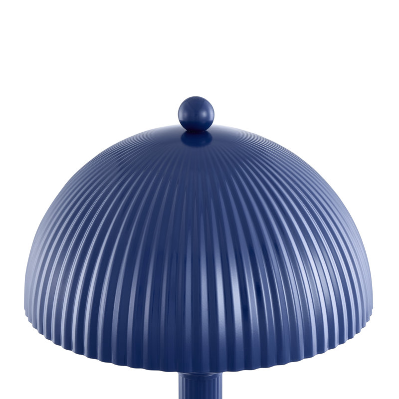 Lampe de table 17,5 "en métal avec abat-jour bleu, Bleu, Bleu