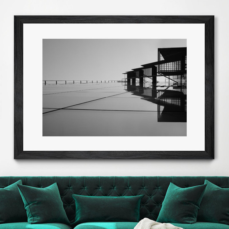 «On The Deck» mat et encadré 36 po x 24 po, Noir