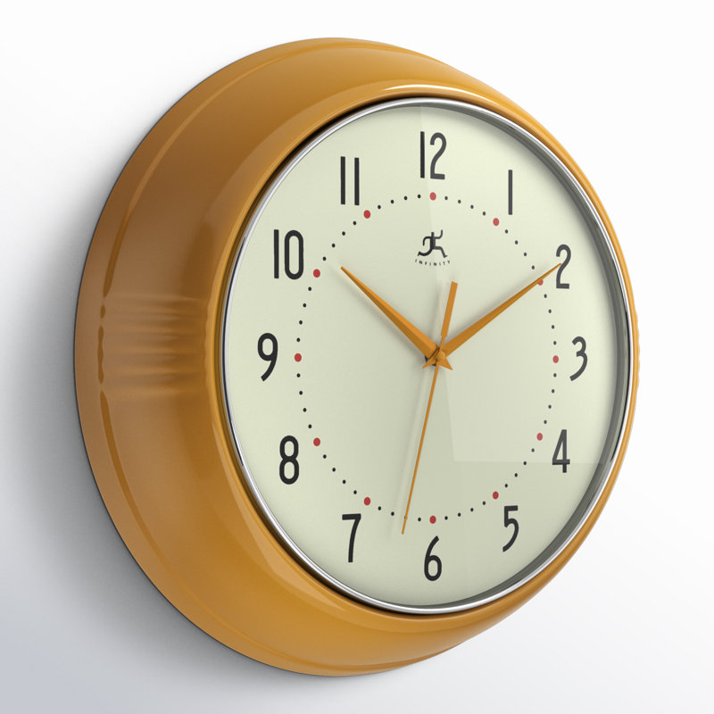 Desdra Metal Wall Clock, Large, Saffron