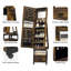 Barnsely Jewellery Armoire with Mirror