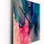 Horloge murale abstraite bleue et rose-99635039