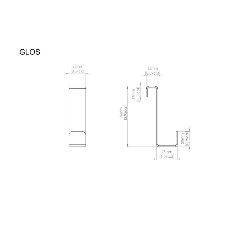 GLOSS Over-the-Door Towel Hook, White