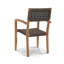 Herning 5-Piece Square Teak Table Outdoor Dining Set With Woven Stacking Armchairs