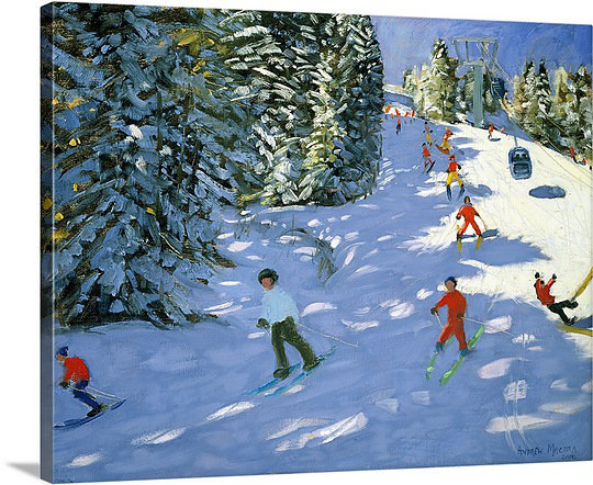 Reproduction d'art sur toile, "Gondola, autrichien alpin" par Andrew Macara, H 24 po x l 30 po x P 1,25 po