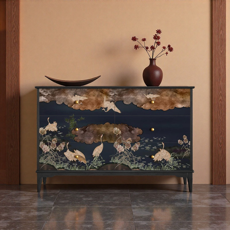 Buffet de 47,24 po de largeur Efrat, Noir