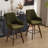 Swivel Bar Stool with Back and Wood Legs, Chenille Upholstered Counter Stool for Kitchen Island, Dining & Home Bar, Comfortable Modern Stool-1581452529-1579452277