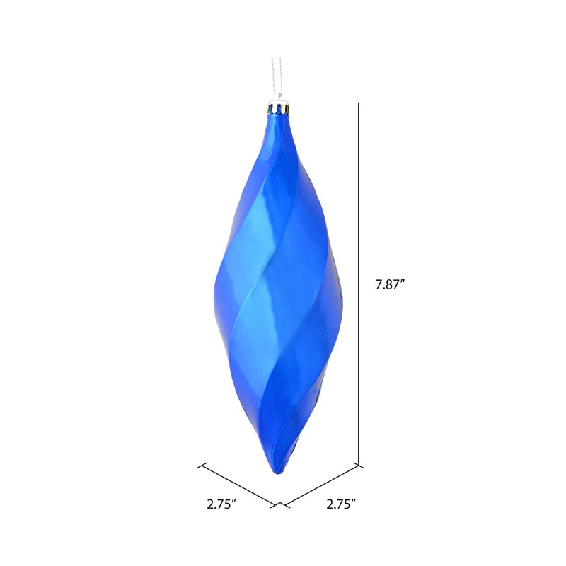 Ornement en forme de tourbillon mat 8 po, Bleu