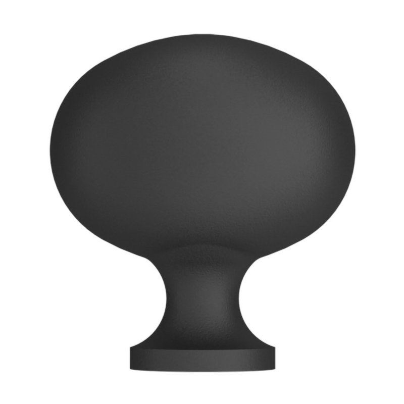 4913 Oval Knob, Satin Black