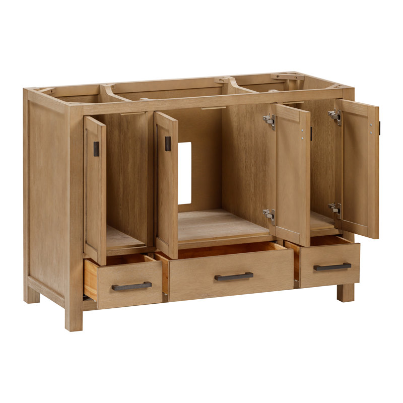 Base de meuble-lavabo simple 48 po Souther seulement, Chêne