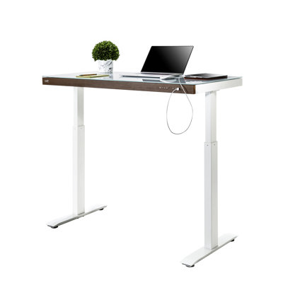 Seville Classics AIRLIFT48" W Electric Adjustable Height Tempered Glass Desk by Seville Classics AIRLIFT