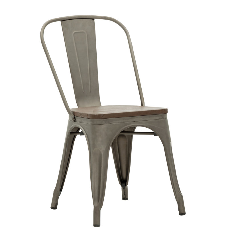 Chaise de patio empilable Yancey, Gris bronze