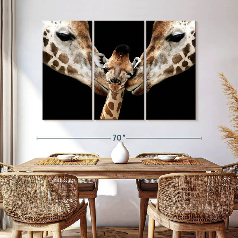 Famille de girafes Brampt Happy, H 42 po x l 65 po